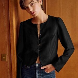 NWOT Sezane Alwane Black Blazer